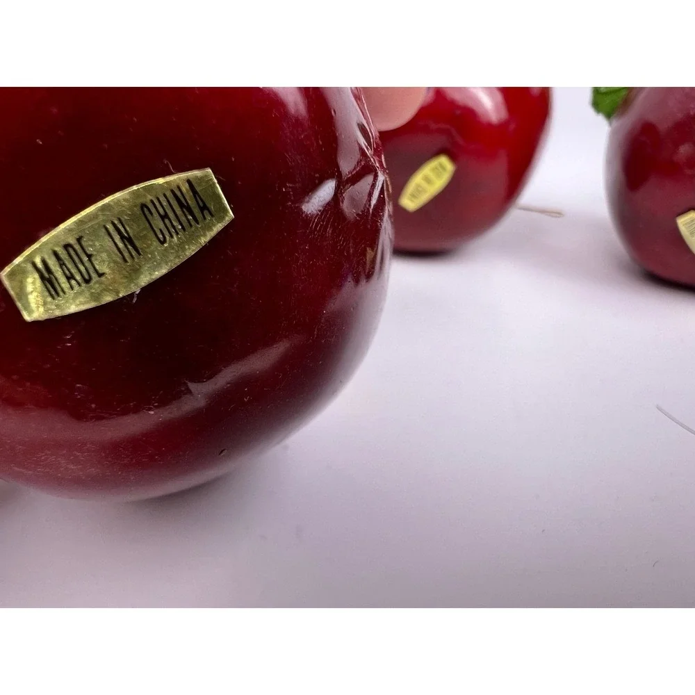Set of 8 Mini Red Decorative Apples Realistic Faux Fruit‎ Home Decor Accent
